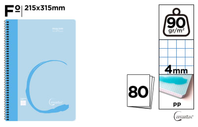 Cuaderno Espiral Fº 80 Hojas 90 G/M² Boreal (MP)1