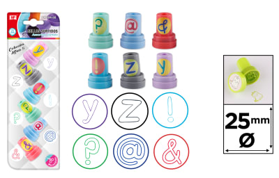 Set De Timbres Para Niños Coleccion De Letras #5/ 25mm X 6U1