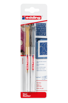 Rollerballs Gel Edding  E-2185 oro/plata1