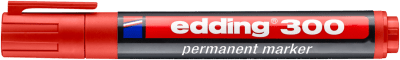 Marcador permanente edding E-300 Rojo1