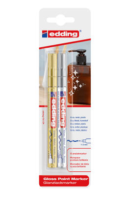 Set 2 marcadores Óleo Permanente Edding E-751 Metalico1
