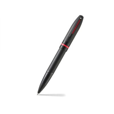 Rollerballs Sheaffer Icon Negro Mate_detalles en PVD Rojo1
