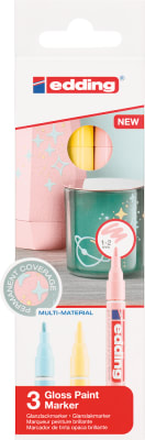 Set 3 marcadores Óleo Permanente Edding E-751 metalizados2
