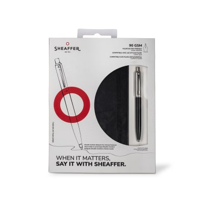 Bolígrafo Sheaffer 321 Sentinel negro / cromo + Libreta A51