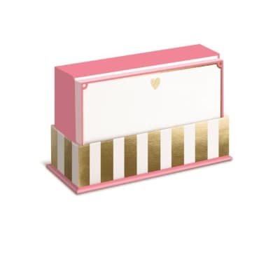 Caja de Tarjeta con Sobres Corazón Dorado1