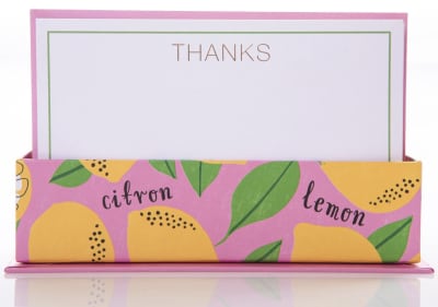 Caja Tarjeta con Sobre Agradecimiento Limones1