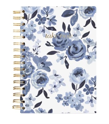 Cuaderno Espiral Tapa Dura - Rosas Azules1