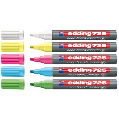 E-725/5 Set Marcador Neon Para Pizarra1