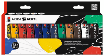 Marabu Acrylic Artista, 12 x 22 ml1