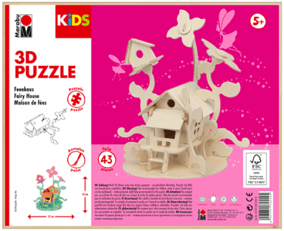 Marabu KiDS Puzzle 3D - Fairy House1