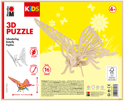 Marabu KiDS Puzzle 3D - Butterfly1