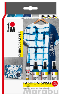 Marabu Fashion Spray -Shibori, Set 3u. x 100 ml, 1 x 25 ml1