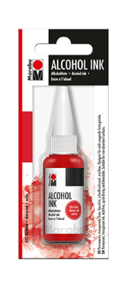 Marabu Tinta permanente base Alcohol, cherry red 031, 20 ml1