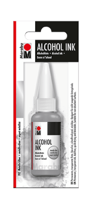 Marabu Tinta permanente base Alcohol, metallic-silver 782, 20 ml1