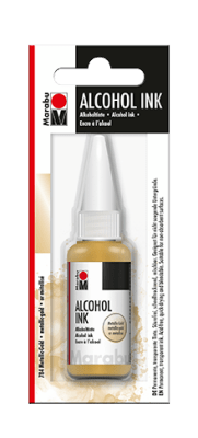Marabu Tinta permanente base Alcohol, metallic-gold 784, 20 ml1