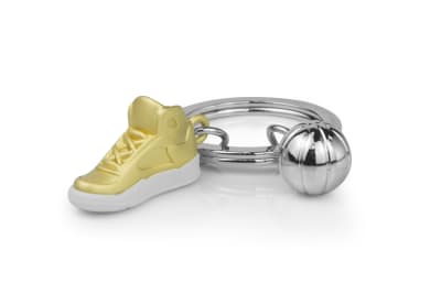Llavero Metalmorphose zapatilla de Basquetball, pelota naranja (MTM)1