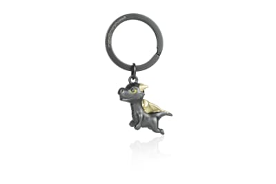 Llavero Metalmorphose Dragón Negro Alas Doradas1