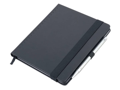 Bloc de notas TROIKA BLACK SLIMPAD A5 lapiz Plateado1