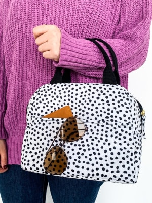 Lonchera Chica De Puntitos Negros3