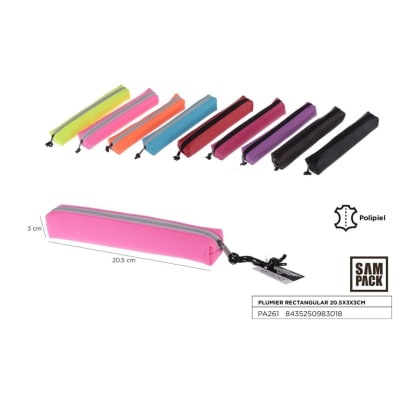 Estuche Delgado Rectangular Marca San Pack Color Variado1