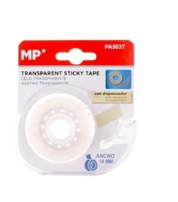 Scotch Transparente Con Dispensador 19mm 1Ud, Madrid Papel1