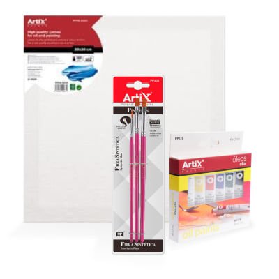 Pack Artista Bastidor+Oleo+Pinceles1