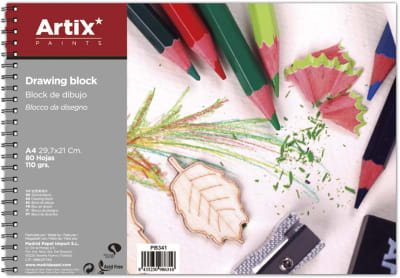Croquera De Dibujo A4 29,7x21cm X 80 Hjs, 110Gr, Marca Artix 1