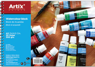 Croquera Acuarela 14 x 21, 30 hjs, 300 Grs A5 (MP)1