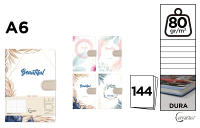 Cuaderno De Notas Diseños (19) 9.7 X 14.4 Cm (MP)1