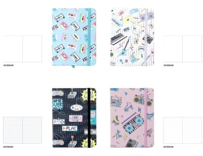 Cuaderno De Notas Tapa Forrada Diseño Variado A6 (MP)1