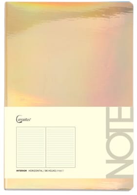 Cuaderno P/Nota A6 Dorado Brillante 9.5 x14.5 cm  (MP)1