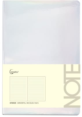 Cuaderno A5 C/Elastico Marca Cervantes Color Gris metalizado1