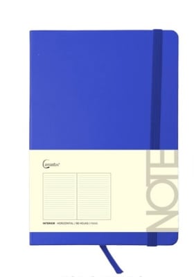 Cuaderno Tapa Dura, A5 Marca Cervantes, Color Azul Oscuro1