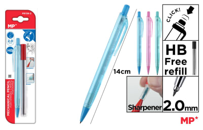 Portamina 2.0mm C/Sacapunta Y Goma + Minas 2.0HB 1