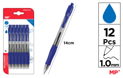 Pack De Boligrafos Punta 1.0mm X 12 Uds Color Azul1