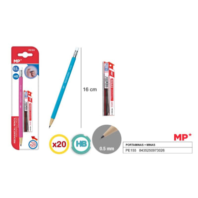 Portamina Diseño Especial + Recambio De Mina 0.5mm Surtido1