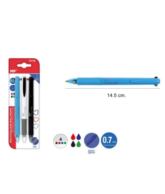 BOLIGRAFO 4 COLORES 3UDS1