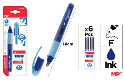 Pluma Tinta Líquida Madrid Papel Azul1