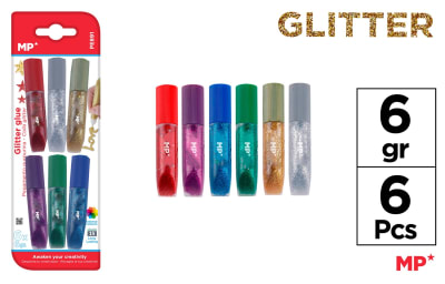 Pegamento De Oscuros Con Glitter Larga Duracion 6Uds X 6Grdo1