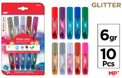 Pegamento De Oscuros Con Glitter Larga Duracion 10Uds X 6Grd1