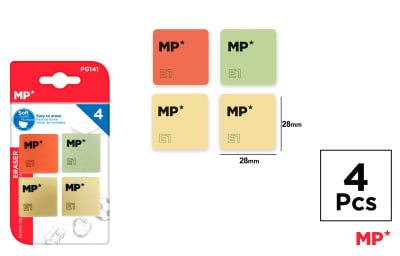 Goma De Borrar Suave 2.8cmx2.8cm X 4Uds Color Variado1