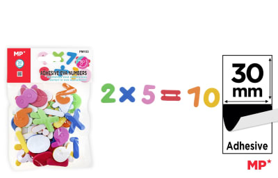 Set De Numeros Goma Eva Adhesivas Tamaño 30mm Color Variado1
