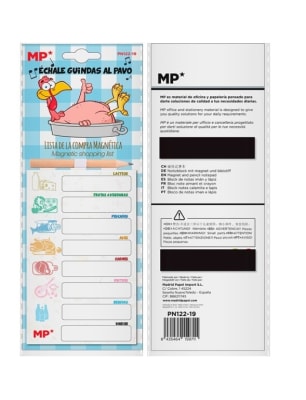 Block De Notas Magnético C/Lápiz, Diseño Pavo, Madrid Papel1