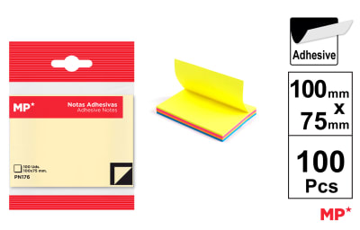 Set De Notas Adhesivas 100x75mm X 100H Color Variado1