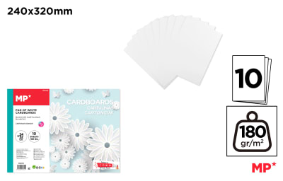 Block De Cartulina 24x32 Cm X 10 Hjs  Color Blanco (MP)1