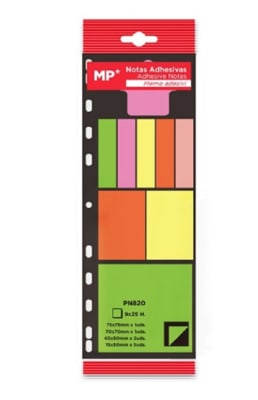 Set De Notas Adhesivas Neon Para Carpetas 9X25H Madrid Papel1