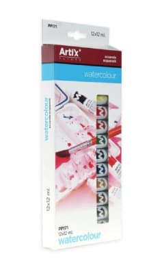 Set De Acuarela de 12 Tubos 12Ml, Marca Artix, Color Variado1