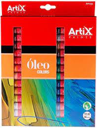 Set De Oleos 24 Tubos 12Ml Marca Artix Color Variado 1