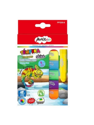 Set De Tempera En Plumon Fluorescentes 6Uds Marca Artix Kids1