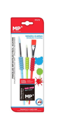 Set de Pinceles P/Niños 3Un Marca Madrid Papel Color Variado 1